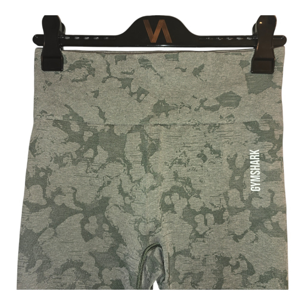 Women's Gymshark Leggings - Green Camo - Size XS - Picture 2 of 6